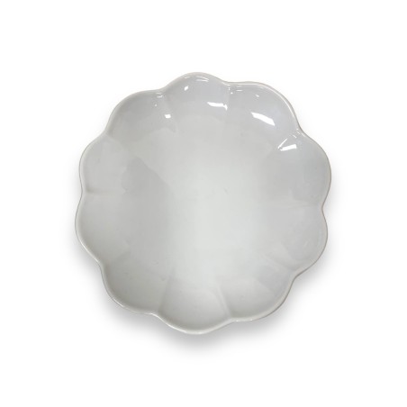 Set 4 platos flor blanco