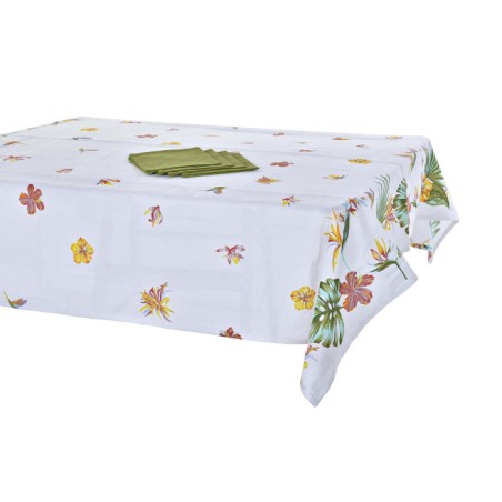 Set 5 Mantel y servilletas jardin tropical