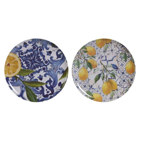 Set 6 Platos melamina limones 28 cm