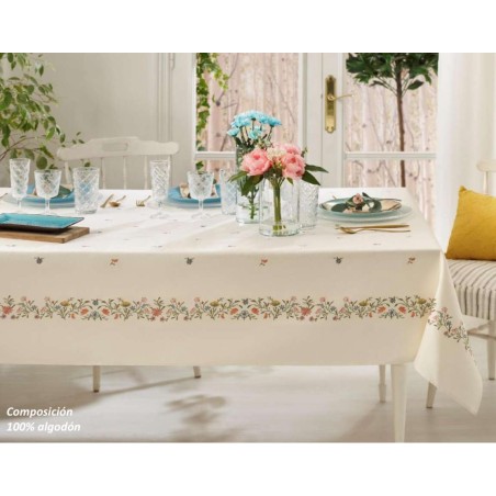 Mantel resinado BORDADO 150x200