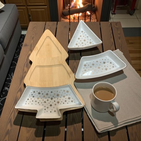Set tabla de aperitivos en forma de pino y estrellas