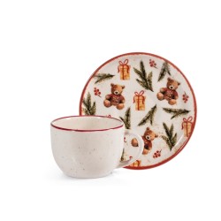 Juego de 4 tazas y platos...