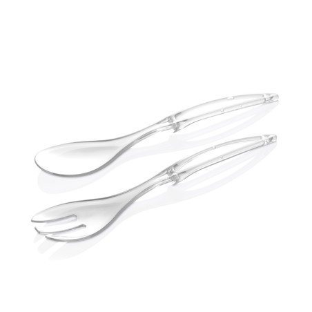 Juego cubierto ensalada transparente acrílico