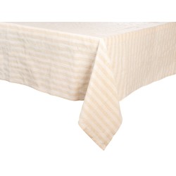 Mantel de rayas en blanco y...